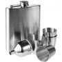 Stainless steel hip flask Brittany, silver
