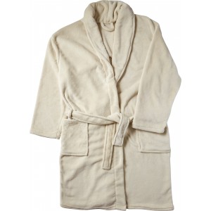 Fleece (210 gr/m2) bathrobe Derek, beige, L/XL (Robes)