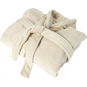 Fleece (210 gr/m2) bathrobe Derek, beige, L/XL (Robes)