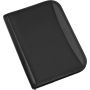 A4 Microfibre zipped folder, black