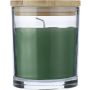 Glass candle Riven, green