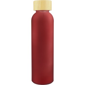 Glass drinking bottle (500 ml) Levi, red