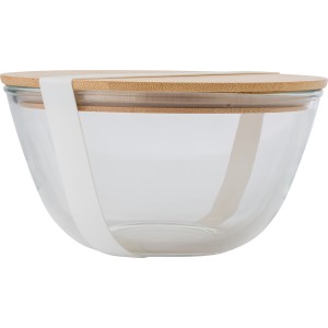 Glass salad bowl Isabeau, Brown/Khaki (Kitchen glass)