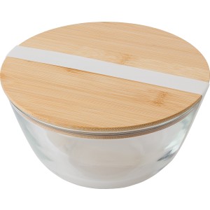 Glass salad bowl Isabeau, Brown/Khaki (Kitchen glass)