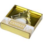 Glass tea light holder Casey, gold (4896-31)