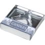 Glass tea light holder Casey, silver