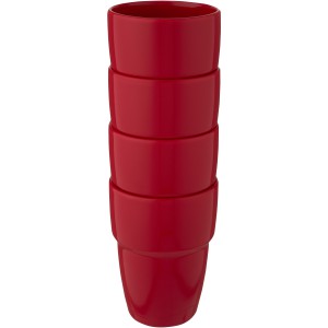 Staki 4-piece 280 ml stackable mug gift set, Red (Glasses)