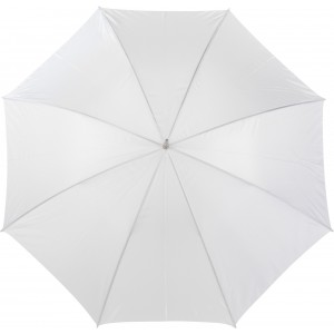 Polyester (190T) umbrella Rosemarie, white (Golf umbrellas)