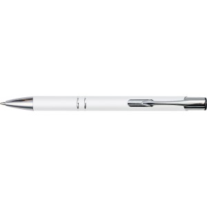 Aluminium ballpen Yvette, white