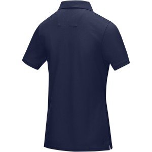 Graphite short sleeve women's GOTS organic polo, Navy (Polo shirt, 90-100% cotton)