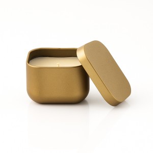 Metal candle Laurie, gold