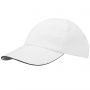 Morion 6 panel GRS recycled cool fit sandwich cap, White