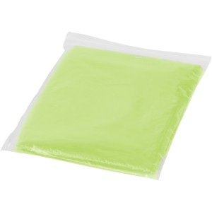Ziva disposable rain poncho with storage pouch, Lime (Raincoats)