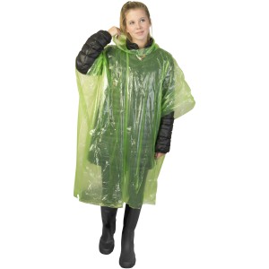Ziva disposable rain poncho with storage pouch, Lime (Raincoats)