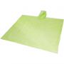 Ziva disposable rain poncho with storage pouch, Lime