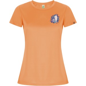 Imola short sleeve women's sports t-shirt, Fluor Orange (T-shirt, mixed fiber, synthetic)