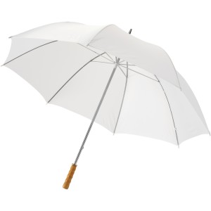 Karl 30" golf umbrella with wooden handle, White