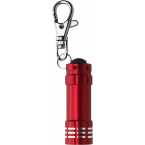 Aluminium 2-in-1 key holder Anna, red (Keychains)