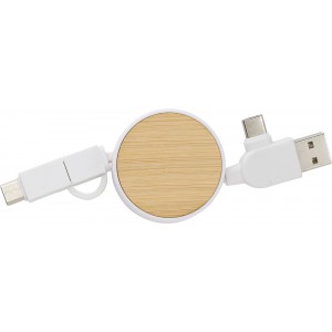 ABS extendable charging cable Jared, white