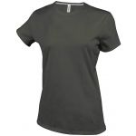 LADIES' SHORT SLEEVE CREW NECK T-SHIRT, Dark Khaki (KA380DKH)
