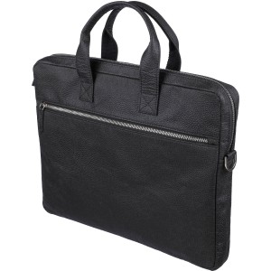 Tomato leather laptop bag Lillian, black