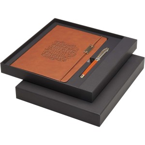 Legato A5 notebook and rollerball pen set, Brown (Pen sets)