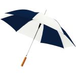 Lisa 23" auto open umbrella with wooden handle, Navy,White (10901711)