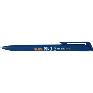 Lucia recycled plastic ballpoint pen, Blue (Plastic pen)