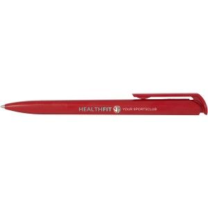 Lucia recycled plastic ballpoint pen, Red (Plastic pen)