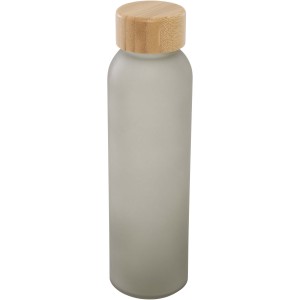 Lume 500 ml matte soda lime glass bottle with bamboo lid, Gr (Water bottles)
