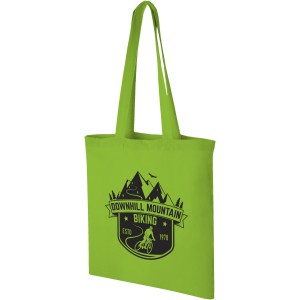 Madras 140 g/m2 cotton tote bag, Lime (cotton bag)