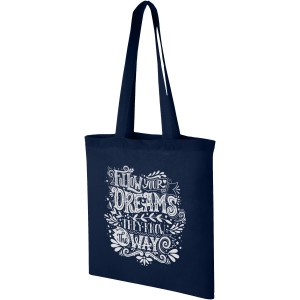 Madras 140 g/m2 cotton tote bag, Navy (cotton bag)