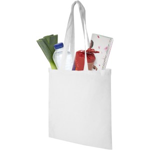 Madras 140 g/m2 cotton tote bag, White (cotton bag)