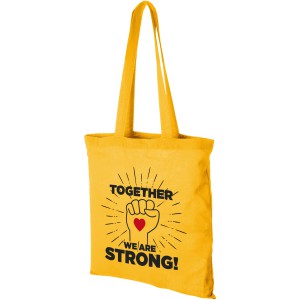 Madras 140 g/m2 cotton tote bag, Yellow (cotton bag)