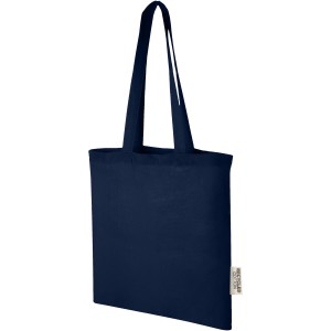 Madras 140 g/m2 GRS recycled cotton tote bag 7L, Navy (cotton bag)