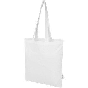 Madras Blend 140 g/m2 GRS recycled cotton tote bag 7L, White