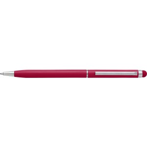 Aluminium ballpen Irina, red (Metallic pen)