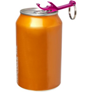 Tao bottle and can opener keychain, Magenta (Keychains)