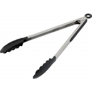 Stainless steel tongs Maeve, black/silver (Picnic, camping, grill)
