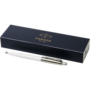 Jotter ballpoint pen, White,Silver (Metallic pen)