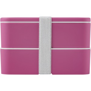 MIYO double layer lunch box, Magenta, Magenta, White (Plastic kitchen equipments)