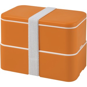 MIYO double layer lunch box, Orange, Orange, White (Plastic kitchen equipments)