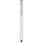 Moneta anodized aluminium click stylus ballpoint pen, Silver (10729802)
