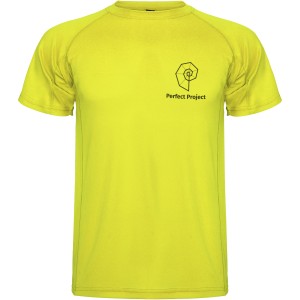 Montecarlo short sleeve men's sports t-shirt, Fluor Yellow (T-shirt, mixed fiber, synthetic)