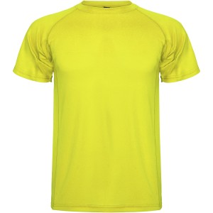 Montecarlo short sleeve men's sports t-shirt, Fluor Yellow (T-shirt, mixed fiber, synthetic)