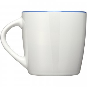 Aztec 340 ml ceramic mug, White,Royal blue (Mugs)