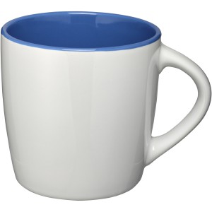 Aztec 340 ml ceramic mug, White,Royal blue (Mugs)