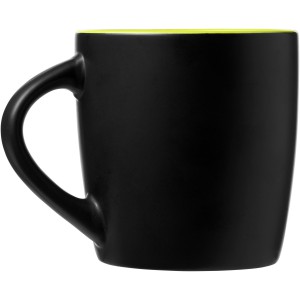 Riviera 340 ml ceramic mug, solid black,Lime (Mugs)