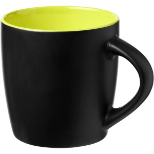 Riviera 340 ml ceramic mug, solid black,Lime (Mugs)