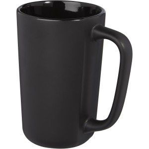 Perk 480 ml ceramic mug, Solid black (Mugs)